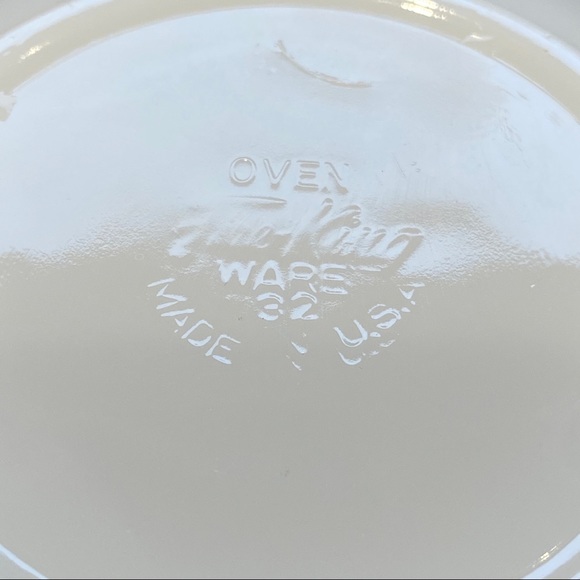 Fire King Milk Glass White and Gold Cup and Saucer - White Swirl made by Anchor - Picture 6 of 6